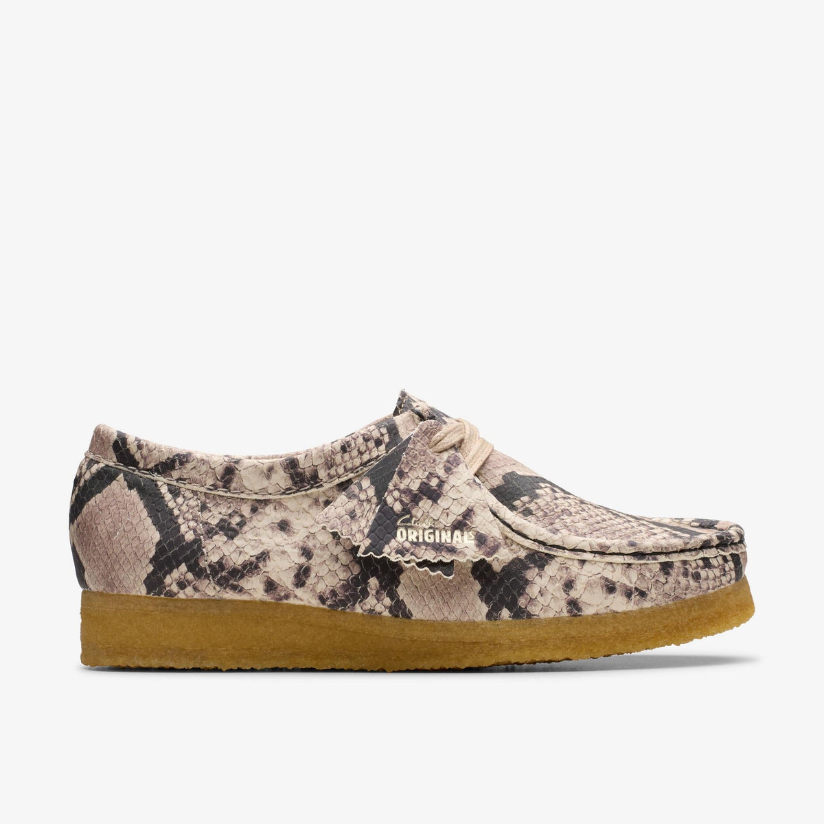 Clarks Originals Wallabee Women's Grey Snake Leather 26179329