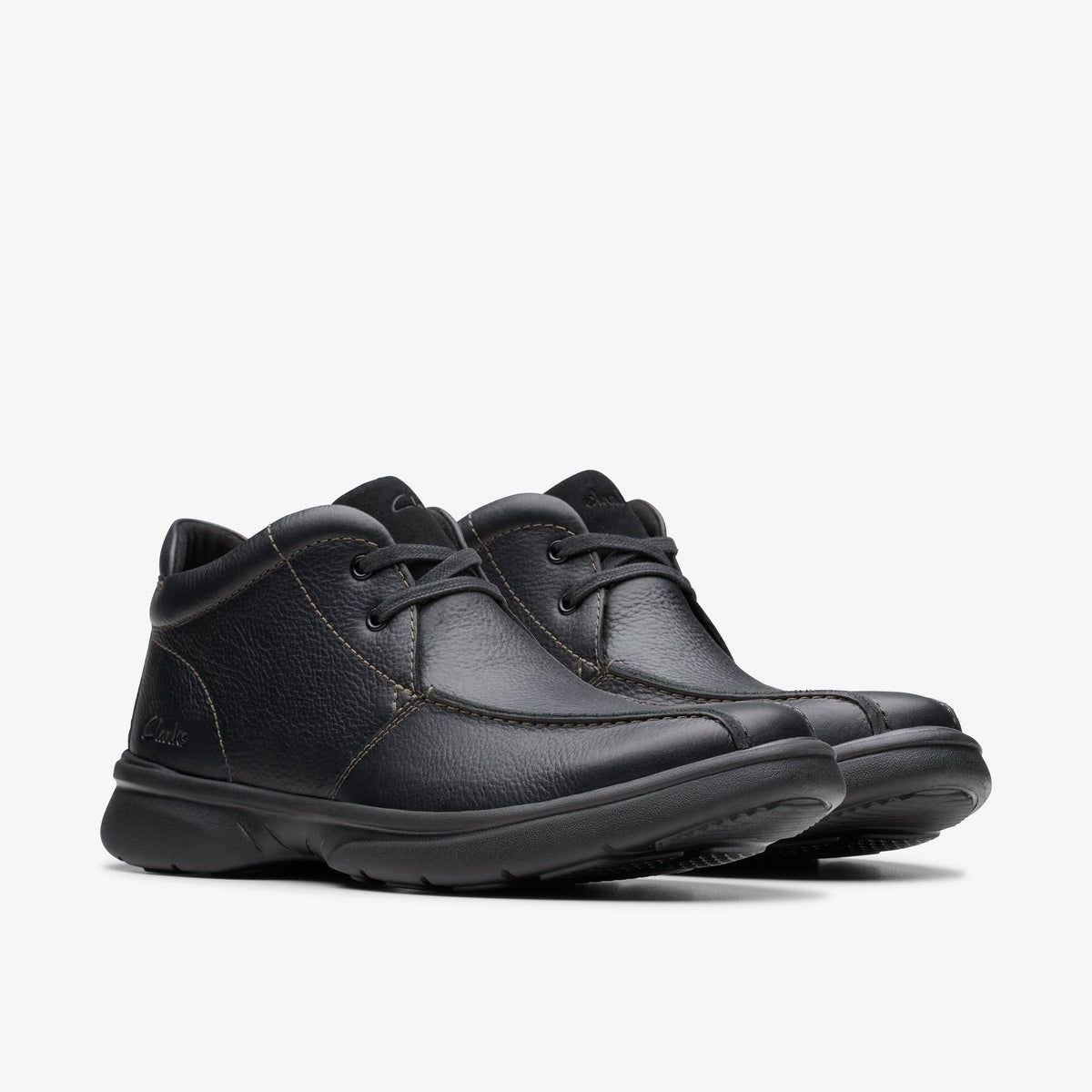 Clarks Bradley Up Men's Black Leather 26179375 — sole view