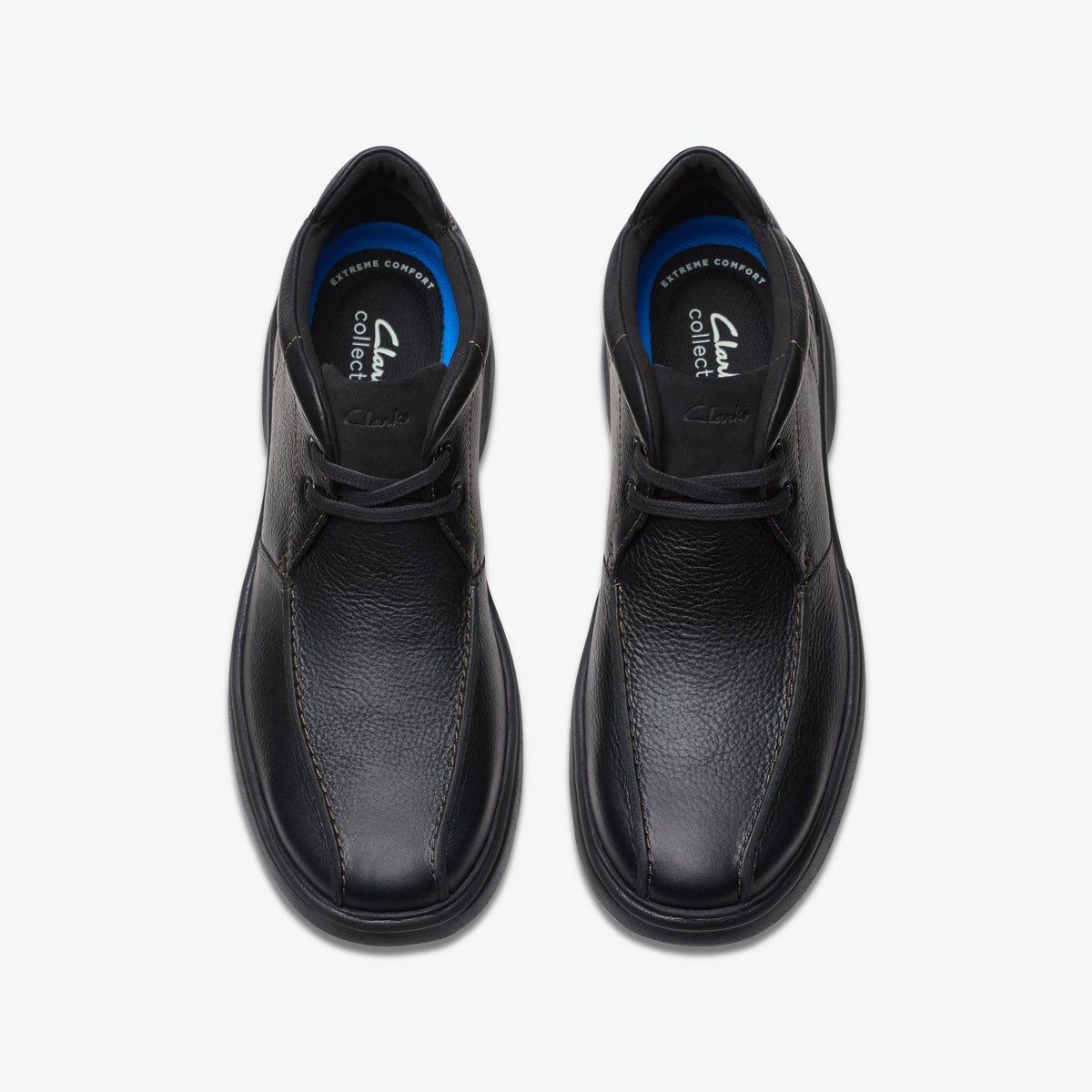Clarks Bradley Up Men's Black Leather 26179375 — top view