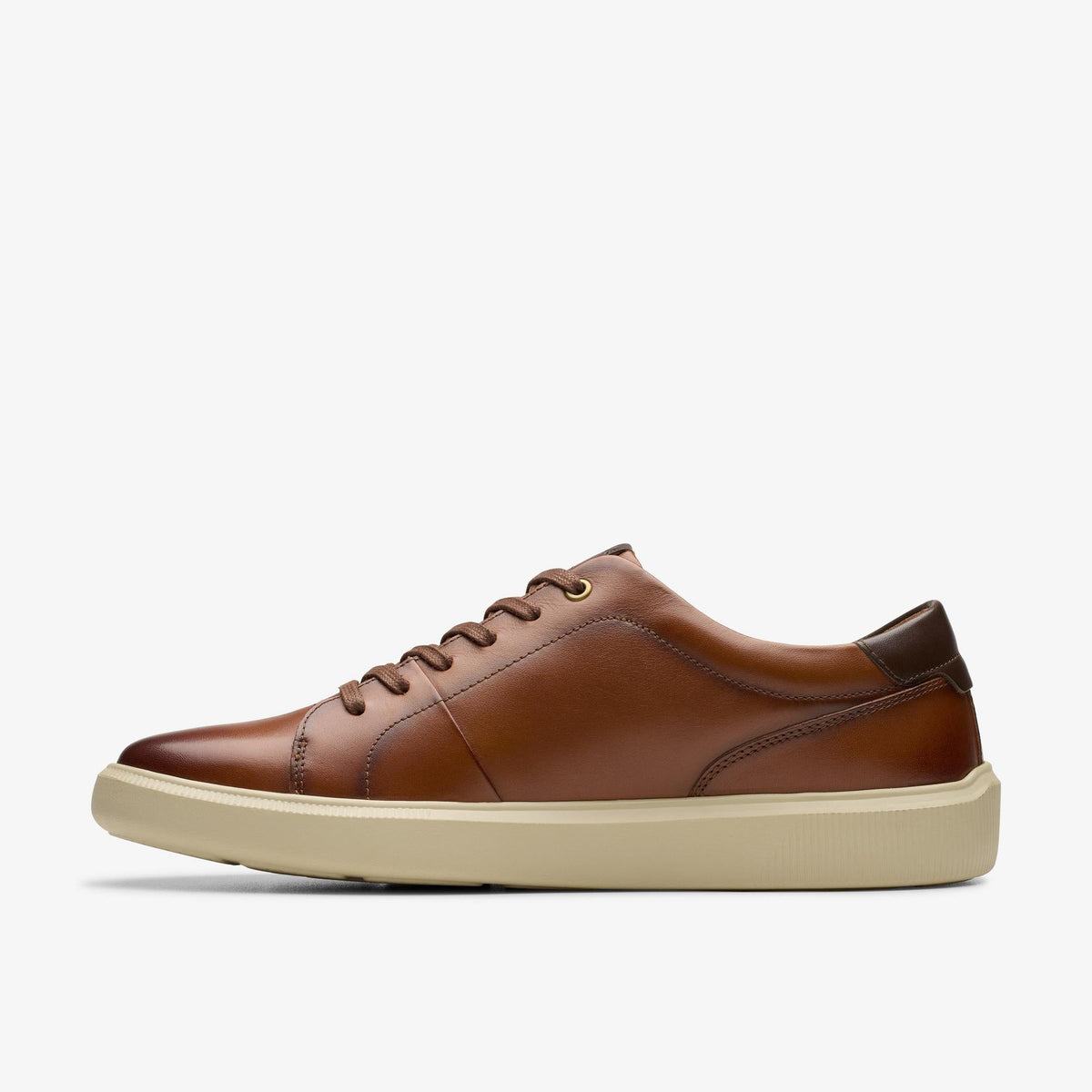 Clarks Brodin Lace Men's Dark Tan Leather 26179391 — side view