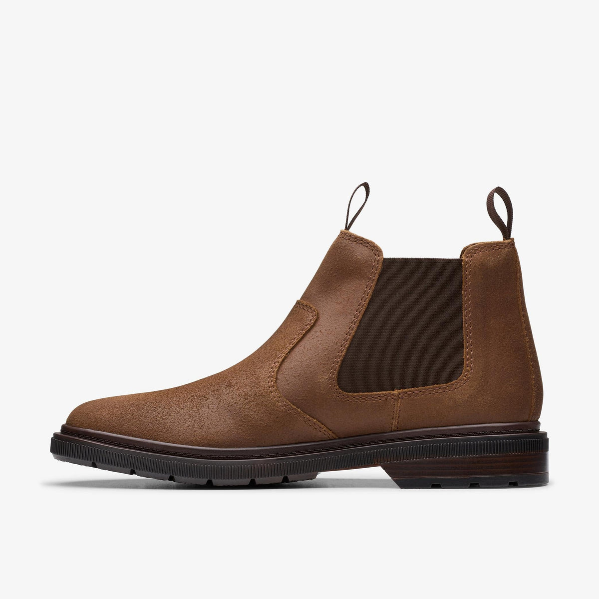 Clarks Burchill Up Men's Cola Suede 26179402 — side view