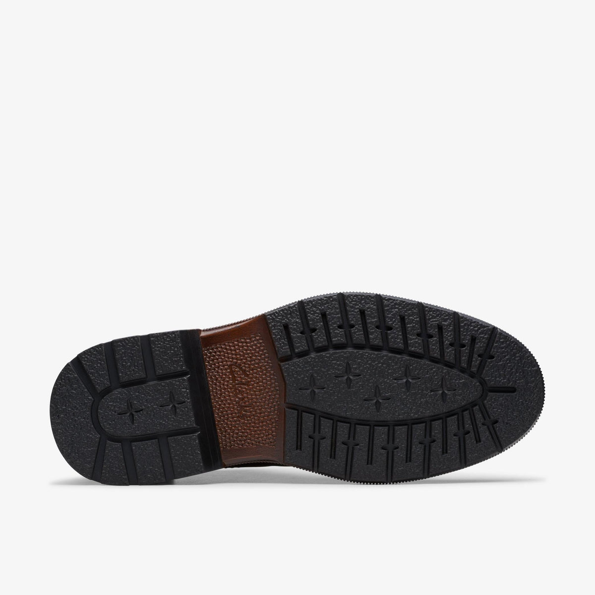 Clarks Burchill Up Men's Cola Suede 26179402 — rear view