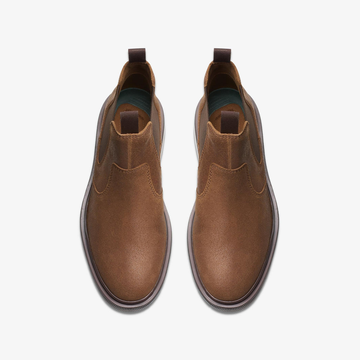 Clarks Burchill Up Men's Cola Suede 26179402 — top view