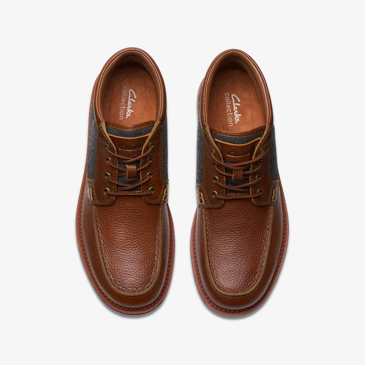 Clarks Maplewalk Moc Men's Tan Tumbled Leather 26179440 — top view