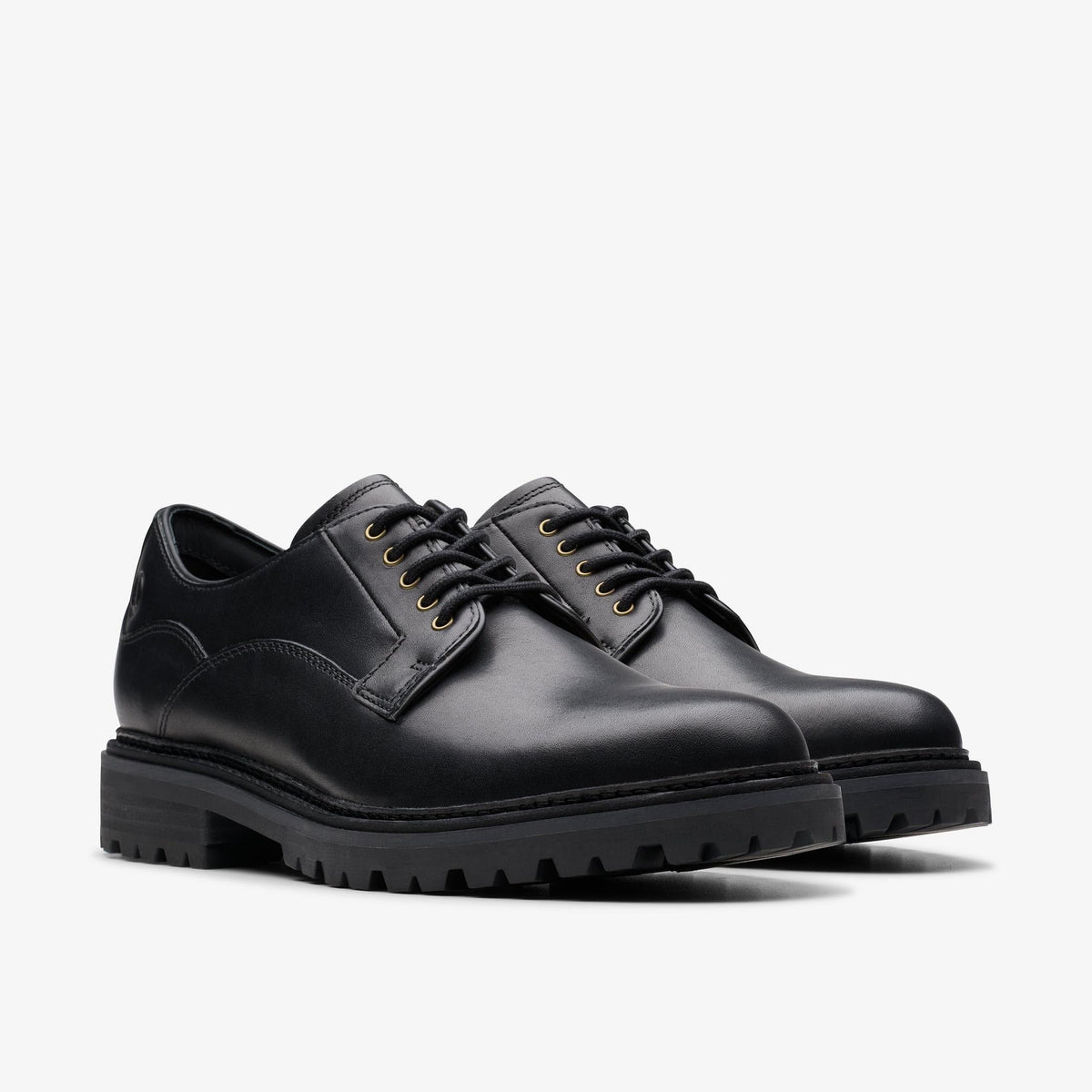 Clarks Clarkridge Lo Men's Black Leather 26179725 — sole view