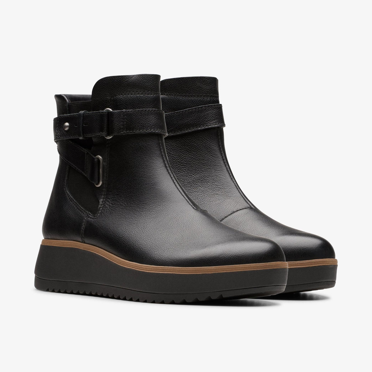 Clarks Zylah Faye Women's Black Leather 26180102 — sole view