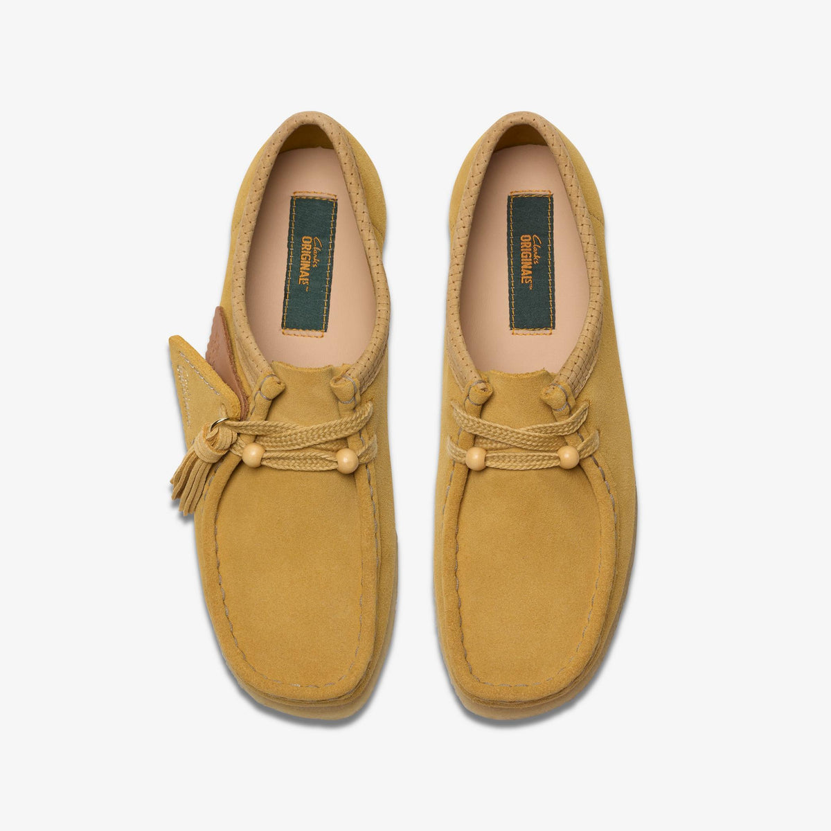 Clarks Originals Wallabee Women's Golden Tan Suede 26180169 — top view