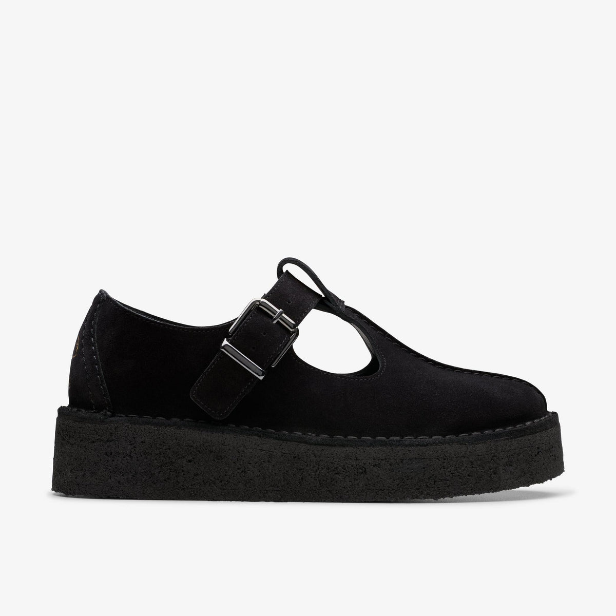 Clarks Originals Trekwedge T-Bar Women's Black Suede 26180222