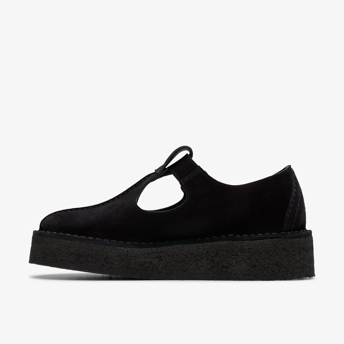 Clarks Originals Trekwedge T-Bar Women's Black Suede 26180222 - additional view 2