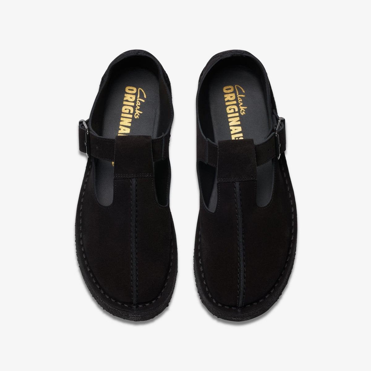 Clarks Originals Trekwedge T-Bar Women's Black Suede 26180222 - additional view 6