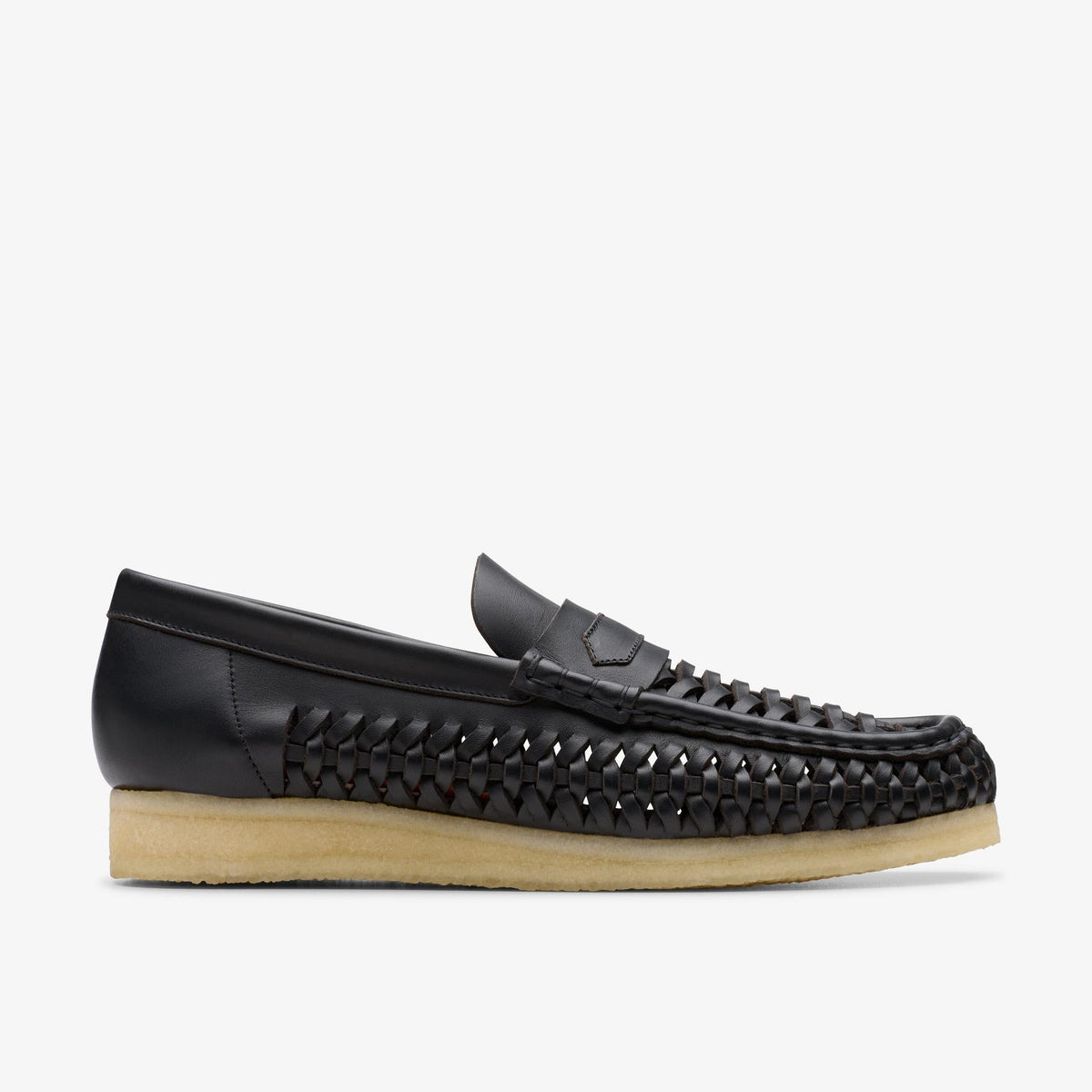 Clarks Originals Wallabee Penny Weave Men's Black Leather 26180229