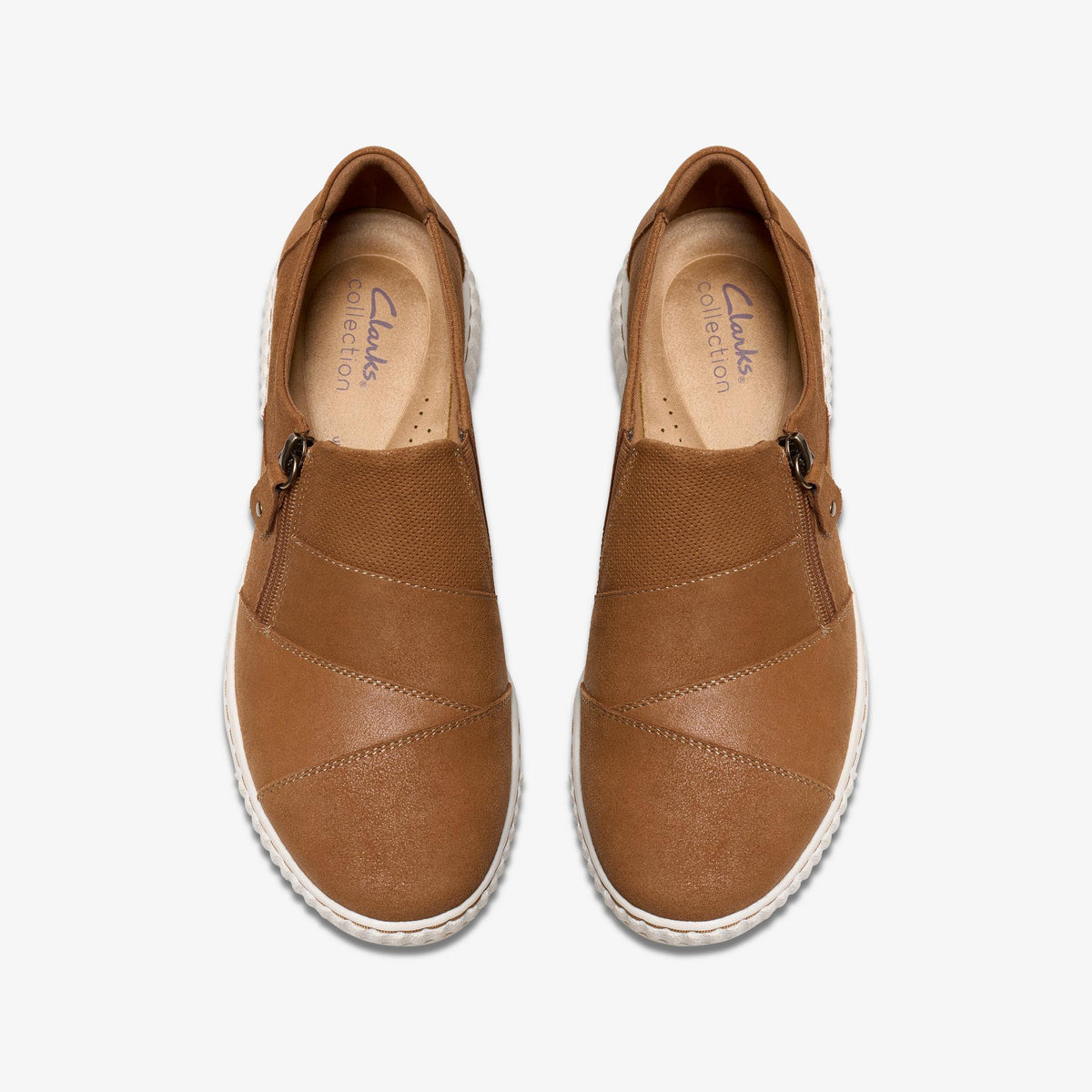 Clarks Caroline Grace Women's Tan Suede 26180464 — top view