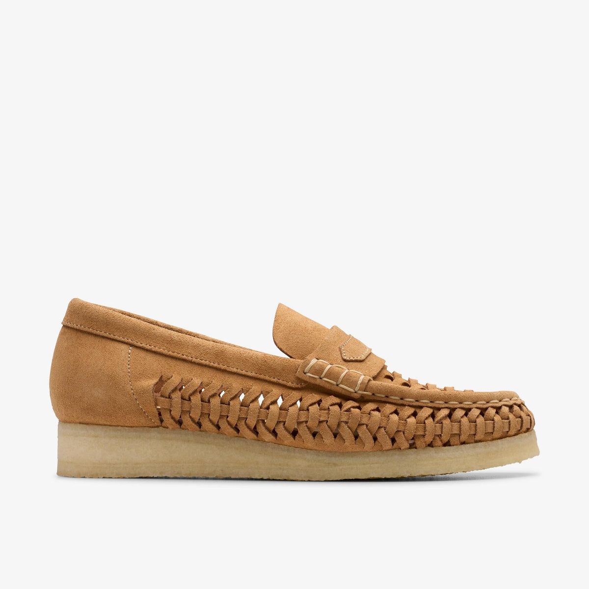 Clarks Originals Wallabee Loafer Weave Women's Tan Suede 26180623