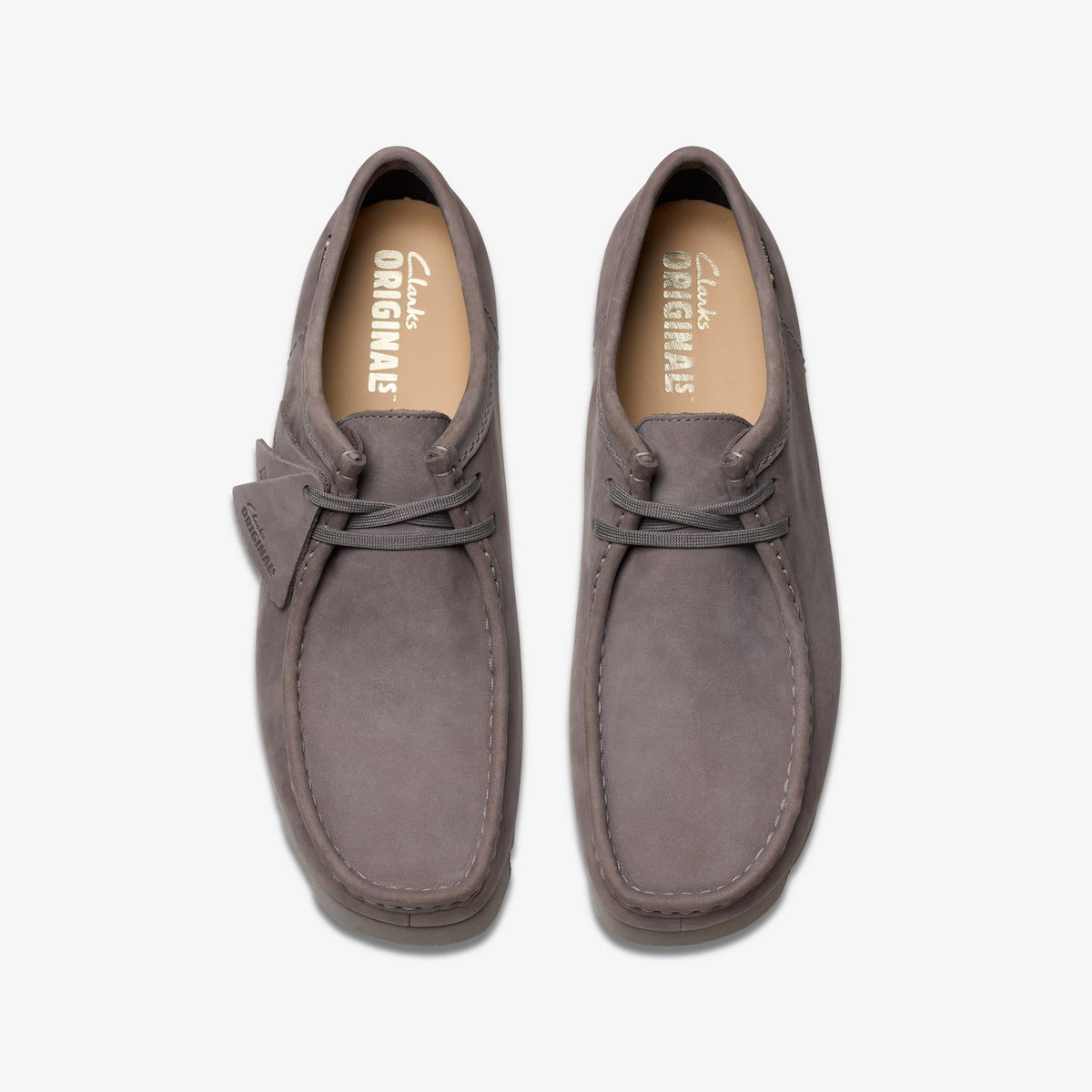 Clarks Originals Wallabee Gore-Tex Men's Grey Nubuck 26180662 — top view