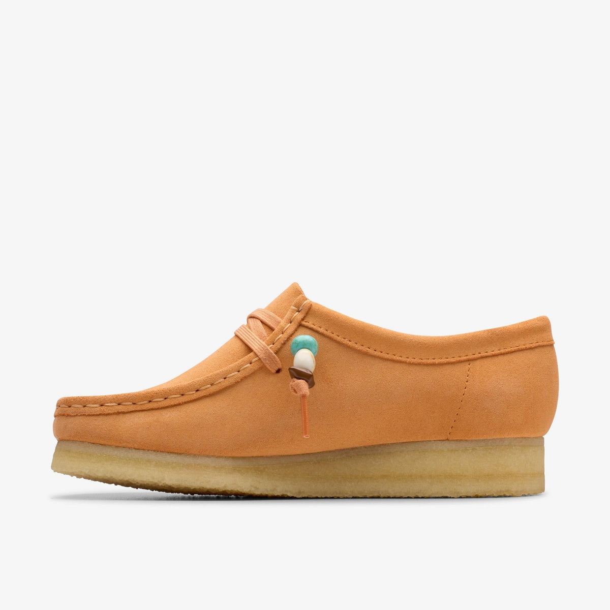 Clarks Originals Wallabee Women's Pale Peach Suede 26180671 — side view
