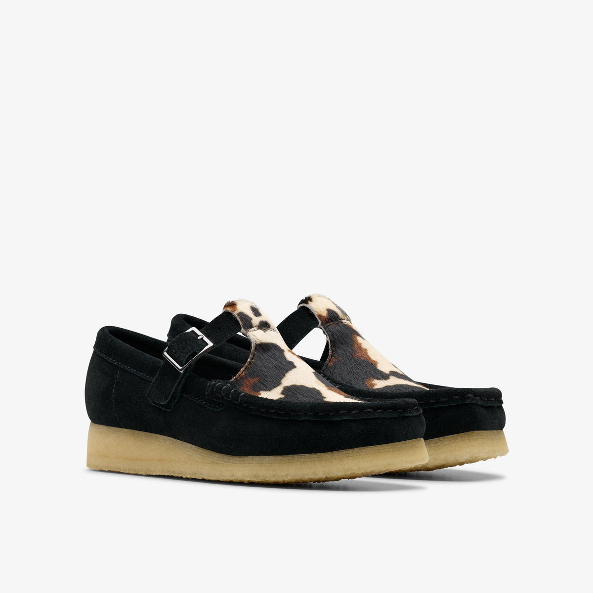 Clarks Originals Wallabee Women's Black Inte 26180686 — sole view