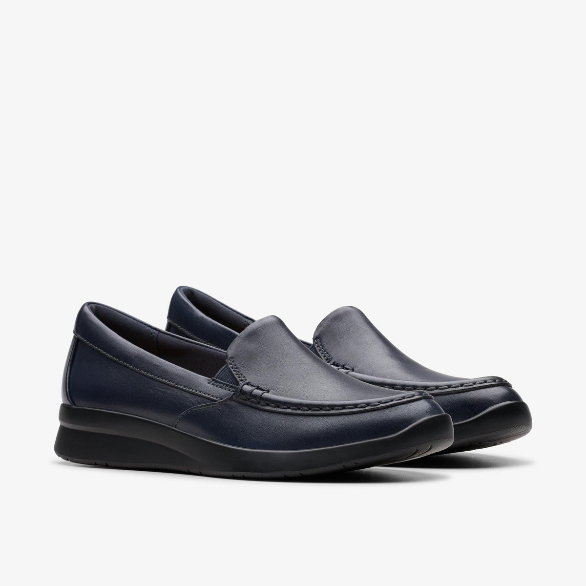 Clarks Ellowyn Lux Women's Navy Leather 26180860 — sole view