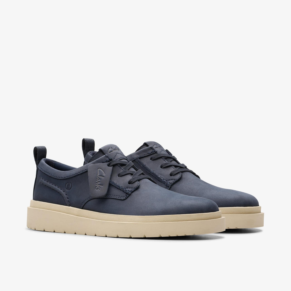 Clarks Polden Lace Men's Navy Leather 26180862 — sole view