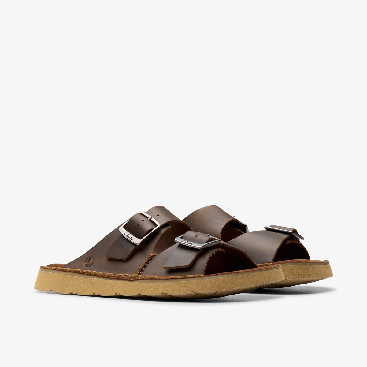 Clarks Solsbury Strap Men's Beeswax Leather 26180883 — sole view