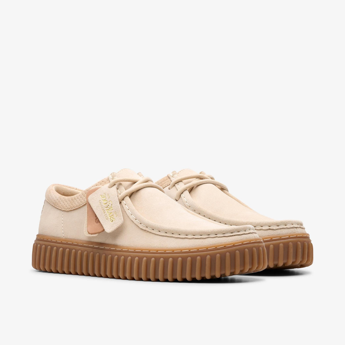 Clarks Torhill Lo Men's Ecru Suede 26180906 — sole view