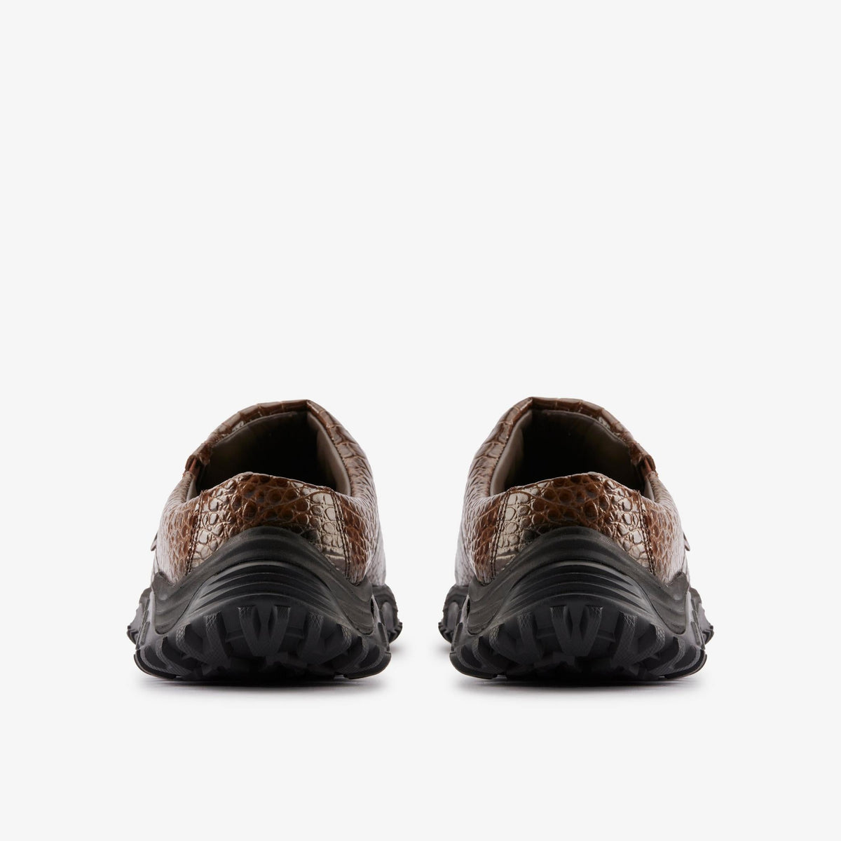 Clarks Originals x Martine Rose Clog 1 Women's Brown Croc Leather 26180940 — detail view