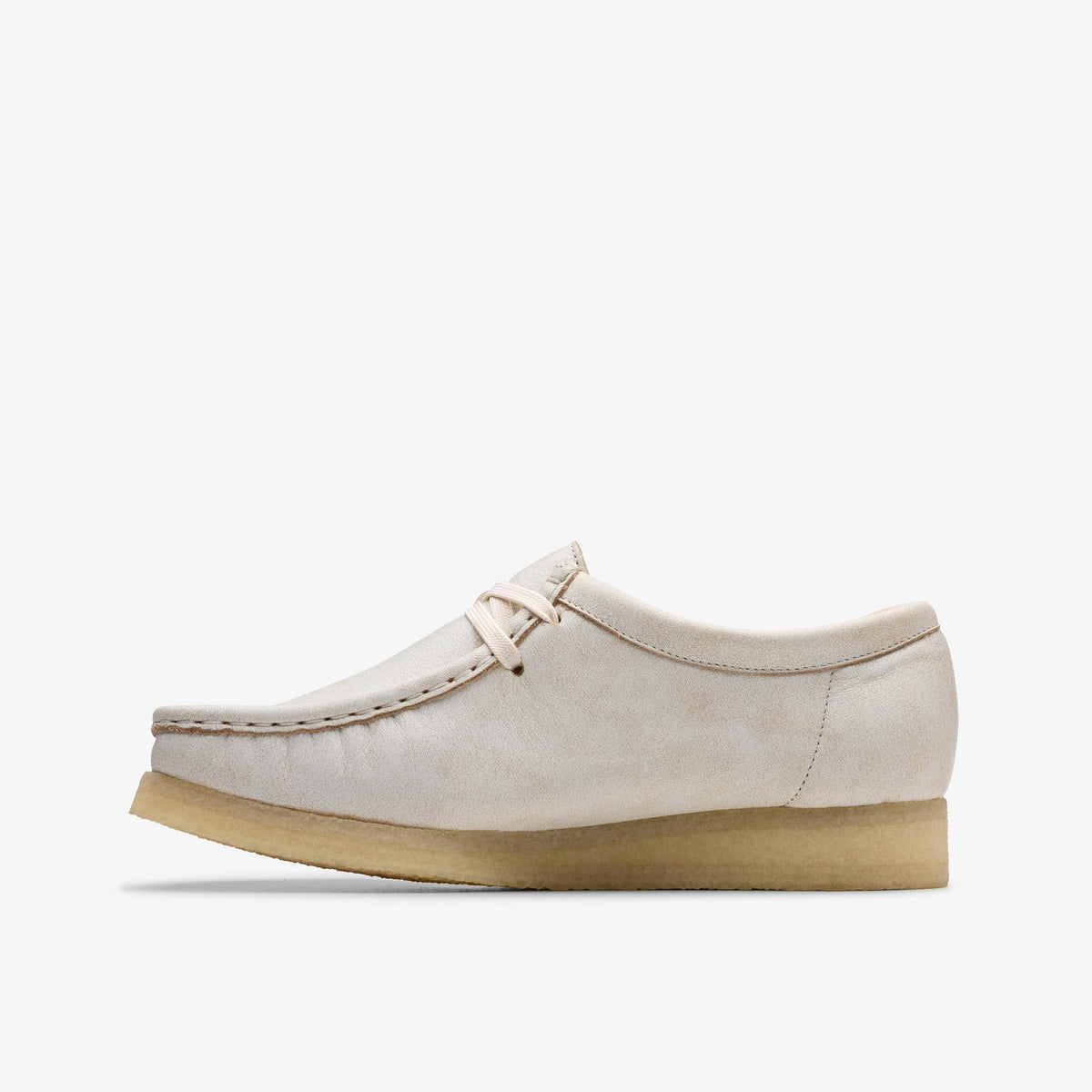 Clarks Originals Wallabee Women's White Leat 26181115 — side view