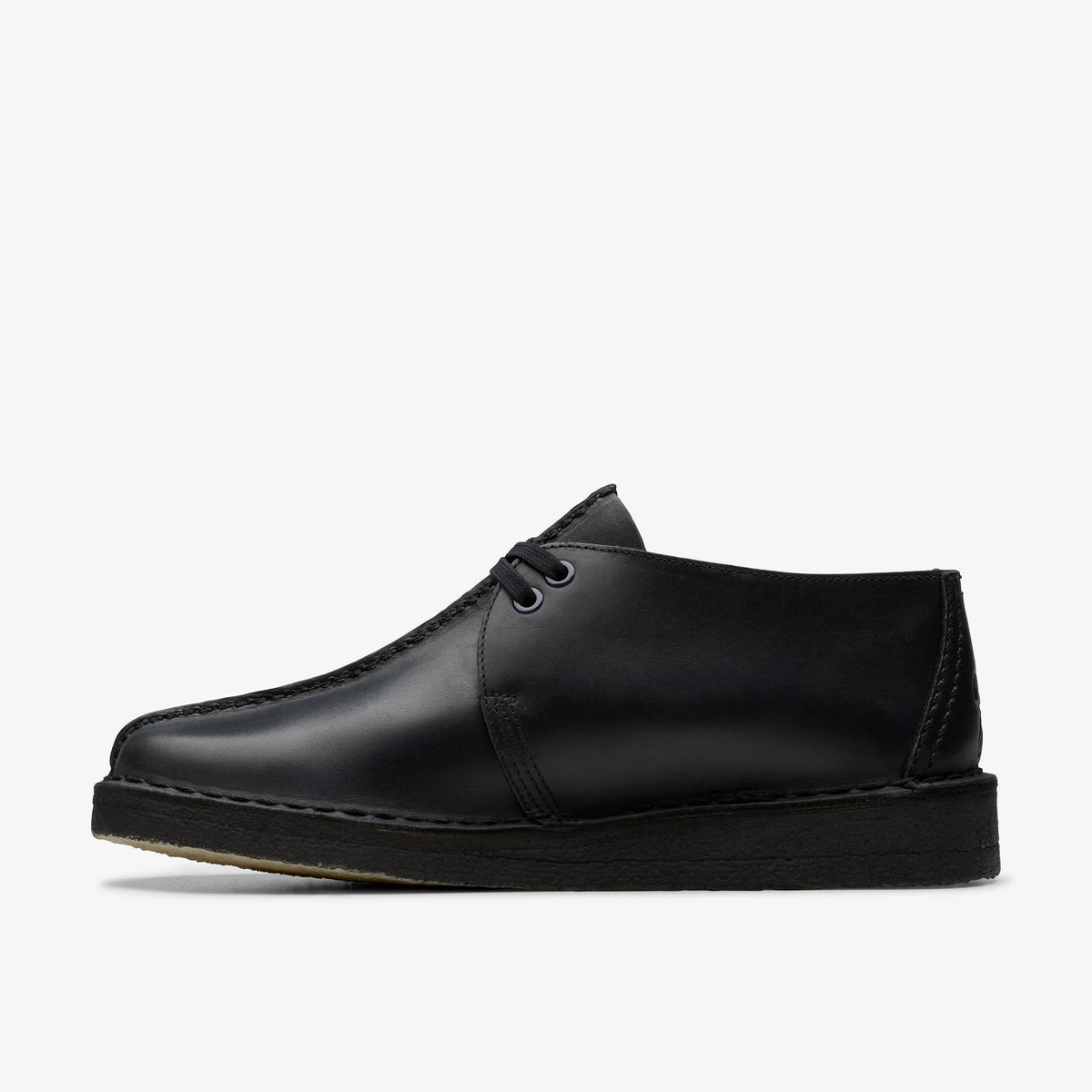 Clarks Originals Desert Trek Men's Black Smooth Leather 26181135 — side view