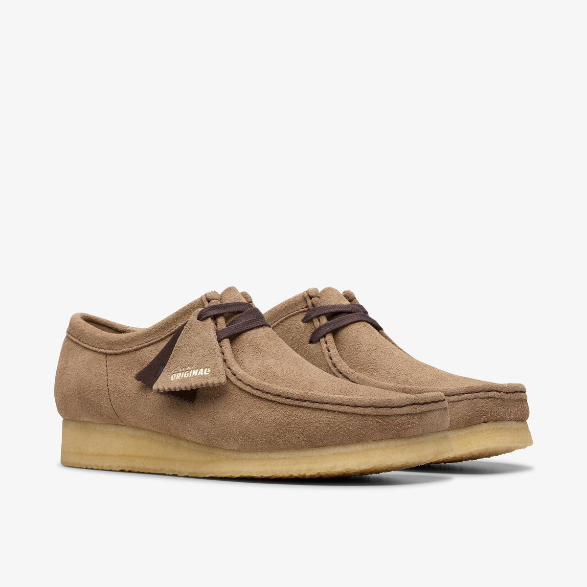 Clarks Originals Wallabee Men's Wolf Suede 26181140 — sole view