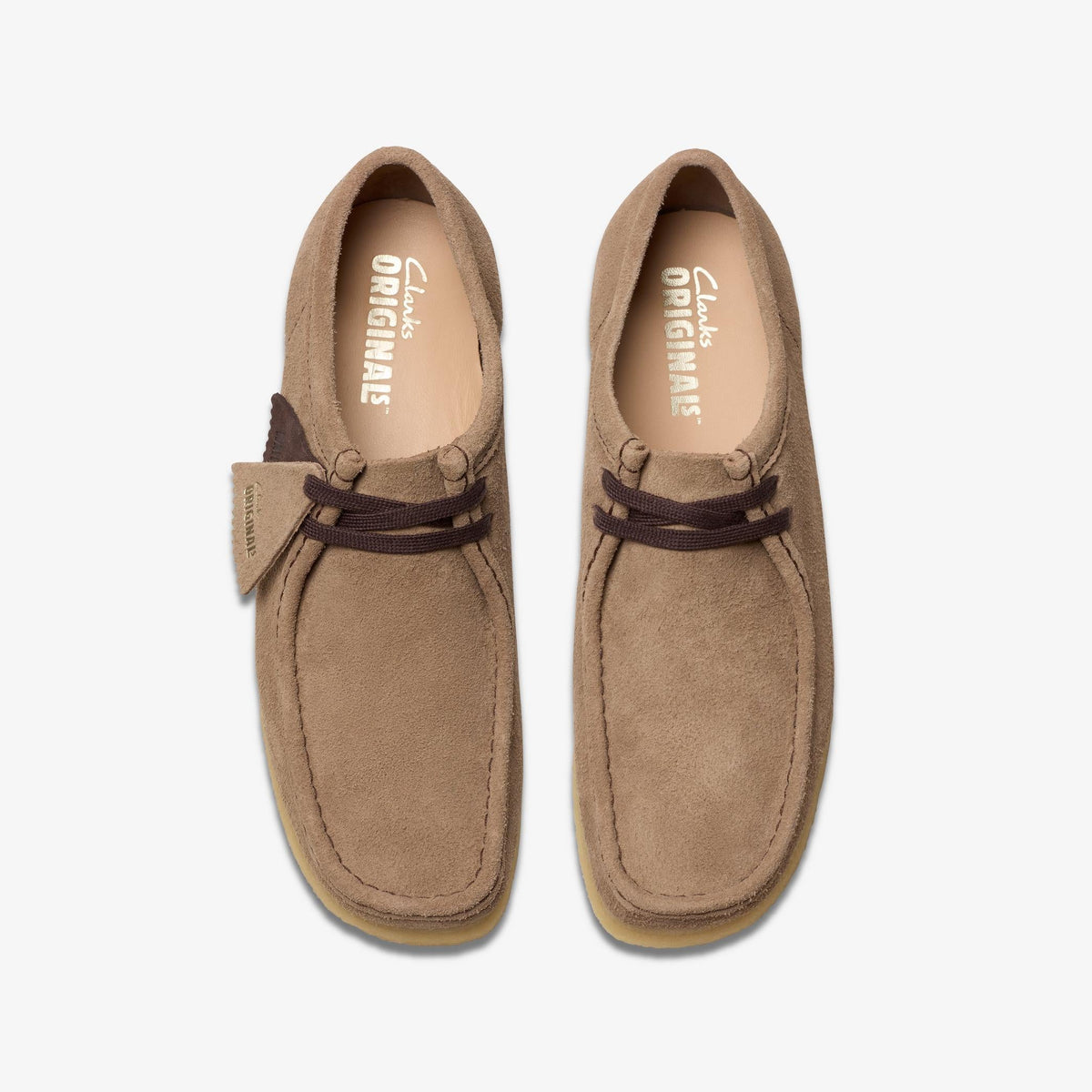 Clarks Originals Wallabee Men's Wolf Suede 26181140 — top view