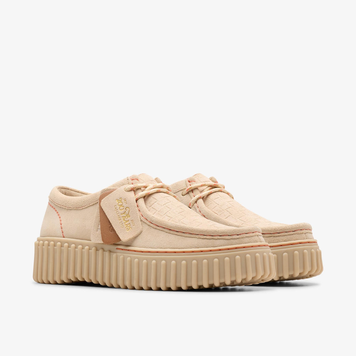 Clarks Torhill Bee Women's Ecru Suede 26181191 — sole view