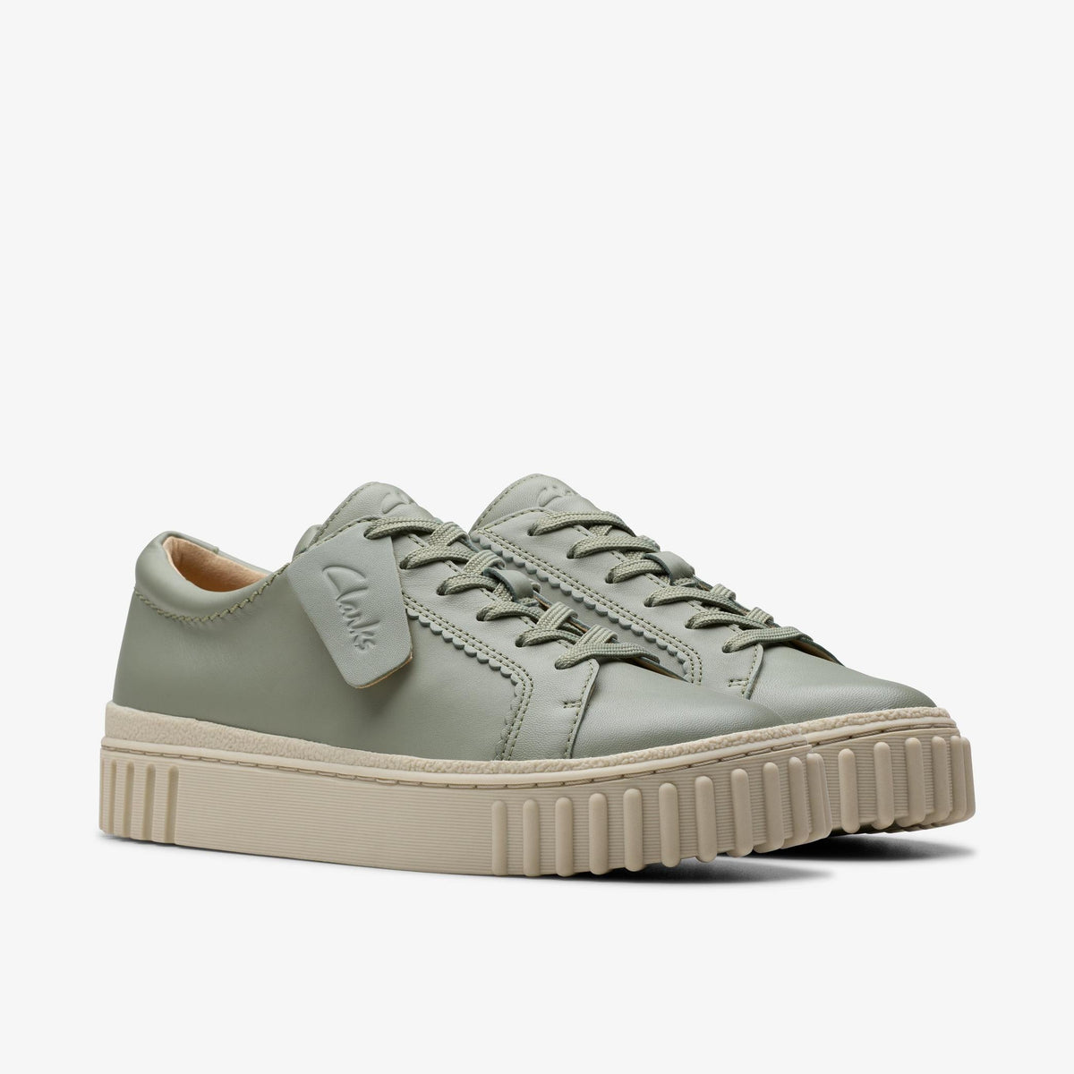 Clarks Mayhill Walk Women's Light Green Leather 26181208 — sole view