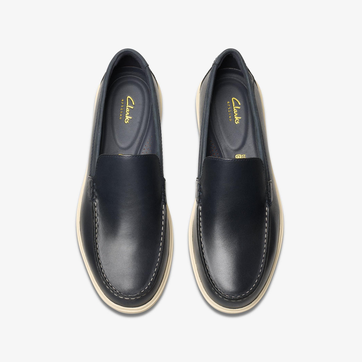 Clarks Bratton Loafer Men's Navy Leather 26181278 — top view