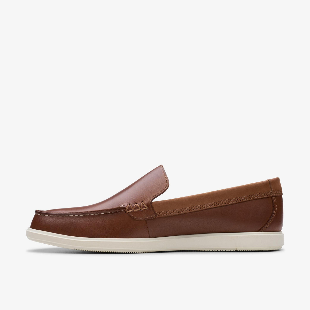 Clarks Bratton Loafer Men's Dark Tan Leather 26181279 — side view