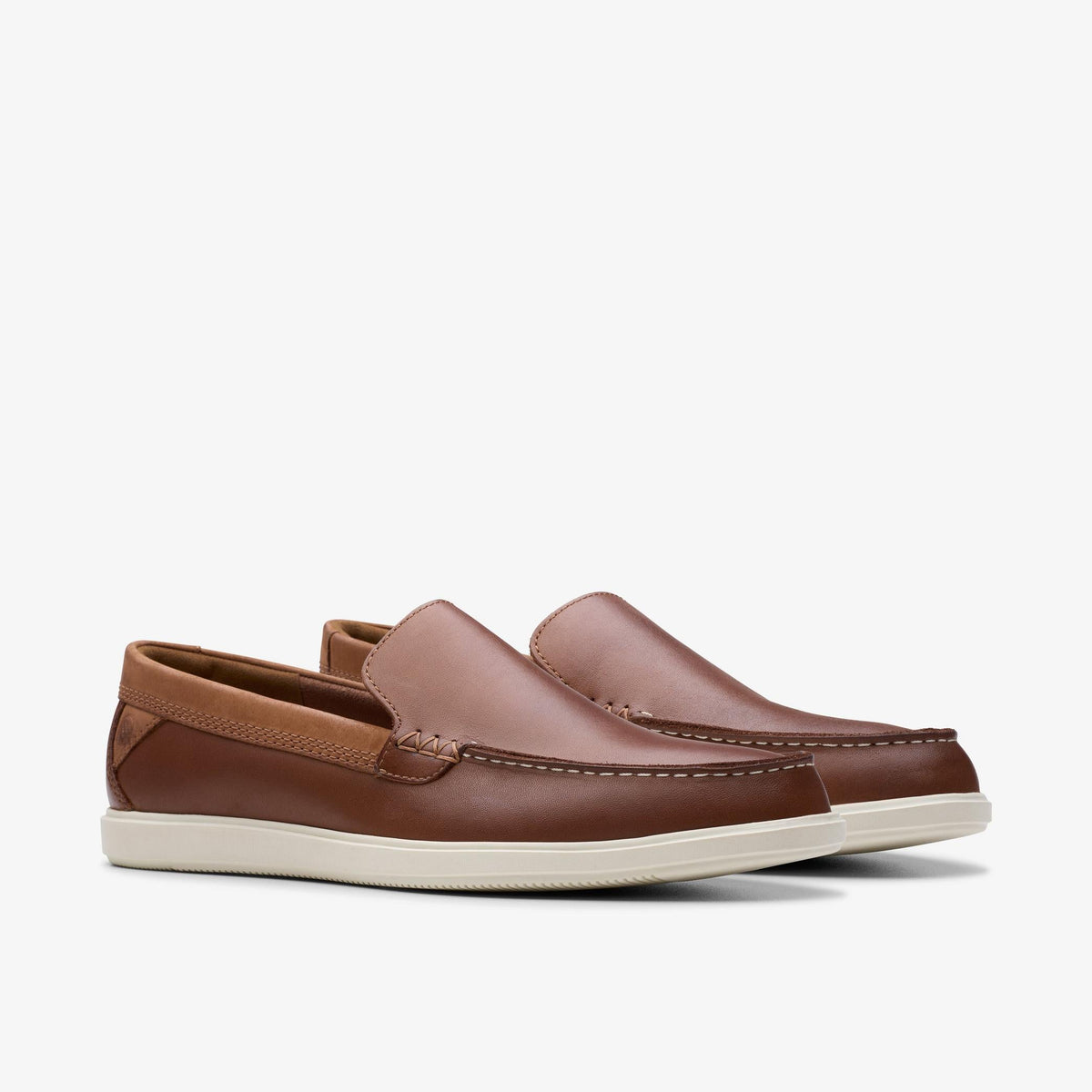 Clarks Bratton Loafer Men's Dark Tan Leather 26181279 — sole view