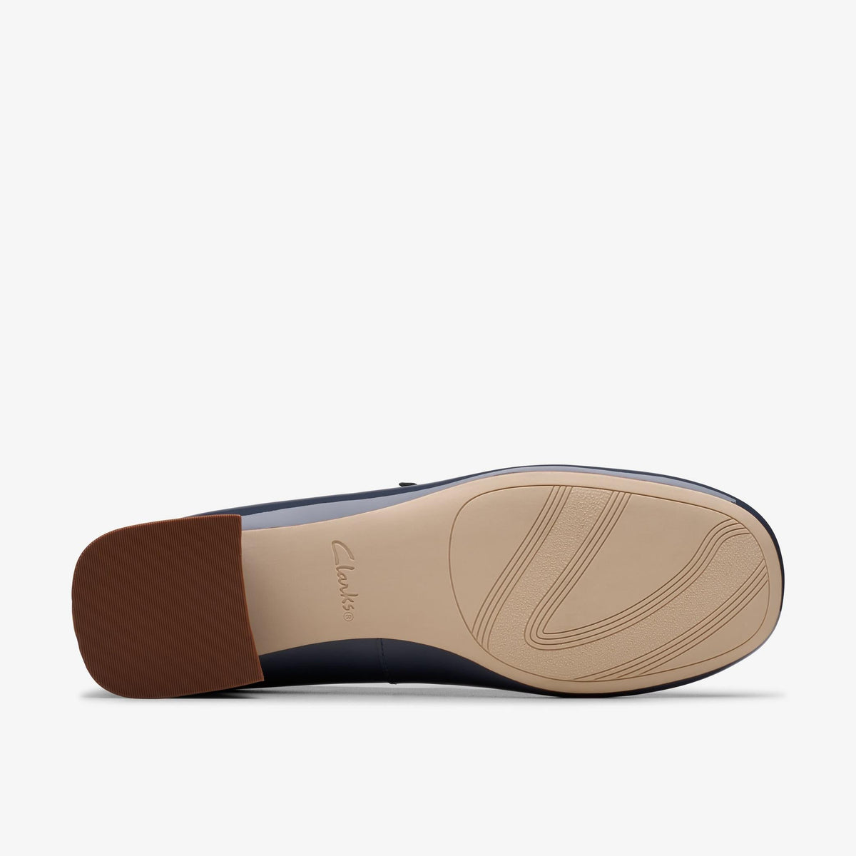 Clarks Daiss30 Shine Women's Navy Patent 26181311 — rear view