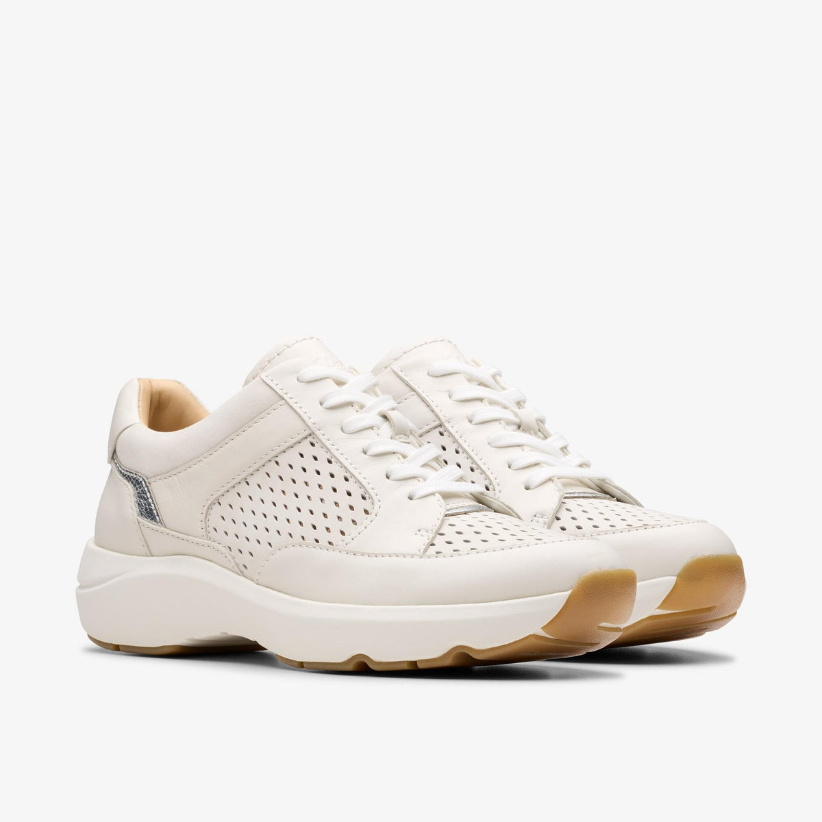 Clarks Tivoli Walk Women's Off White Combi 26181361 — sole view