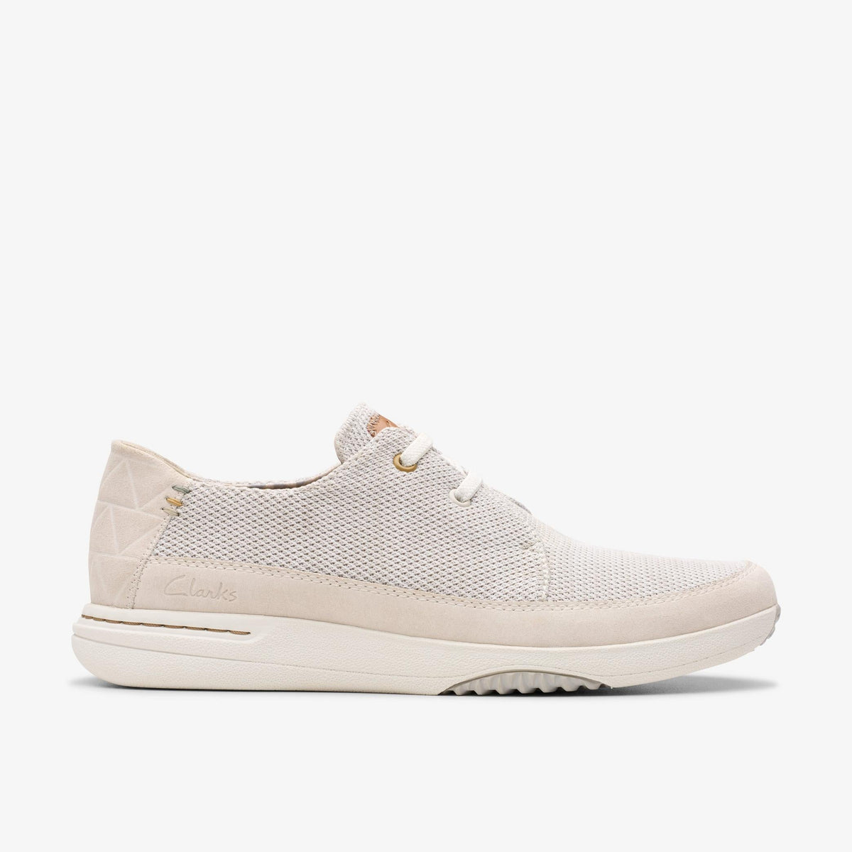 Clarks Easeway Lace Men's White Combi Textile and Suede 26181370