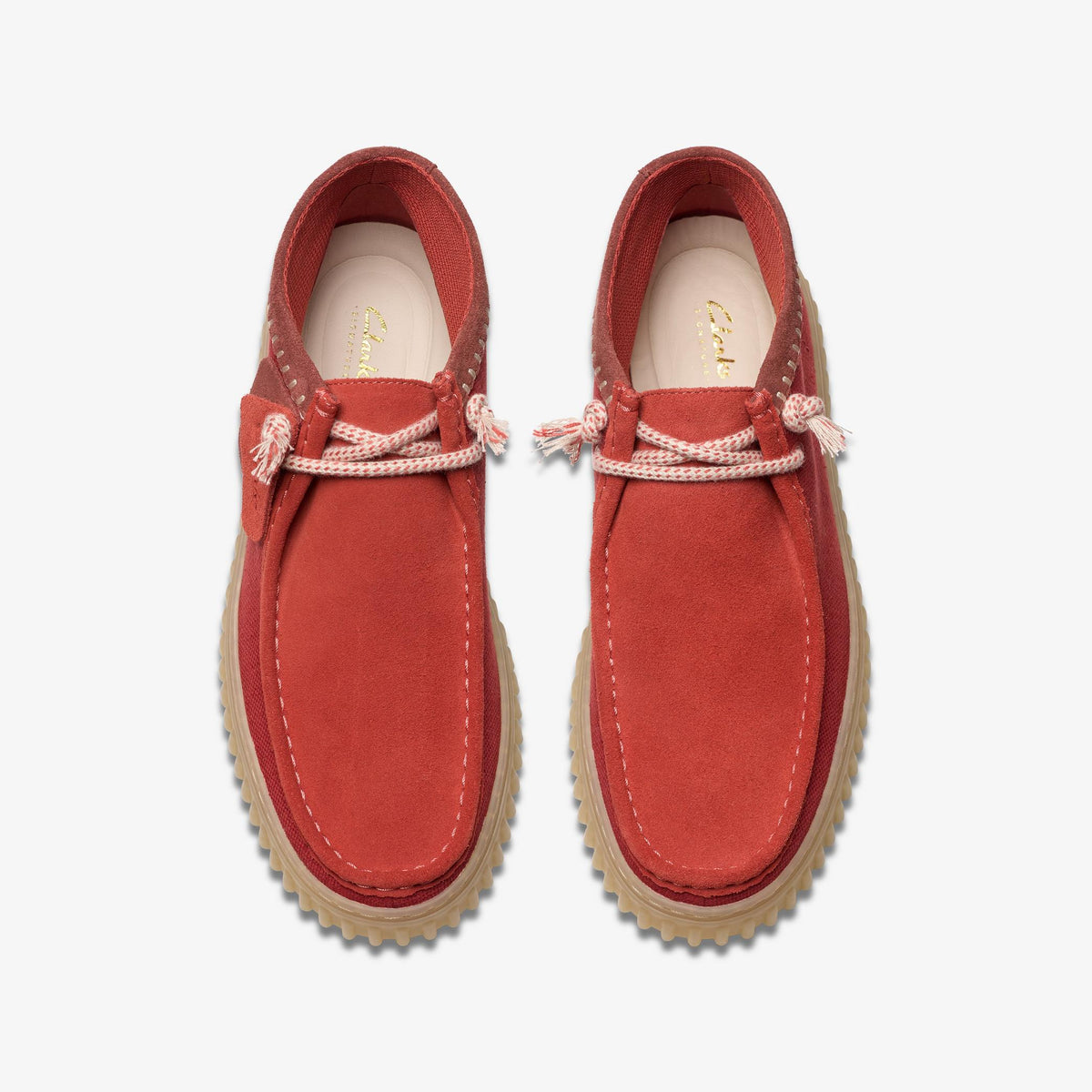 Clarks Torhill Hi Men's Red Combi 26181384 — top view