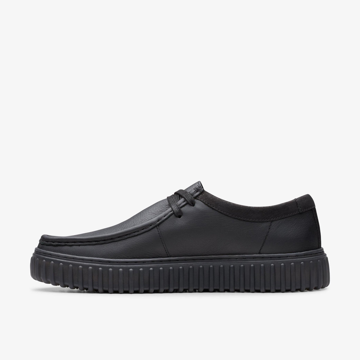 Clarks Torhill Lo Men's Black Leather 26181385 — side view