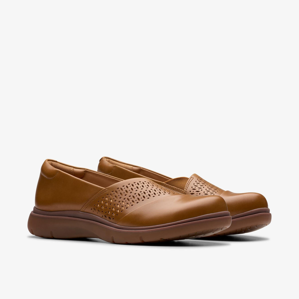 Clarks Certina Edge Women's Tan Leather 26181431 — sole view