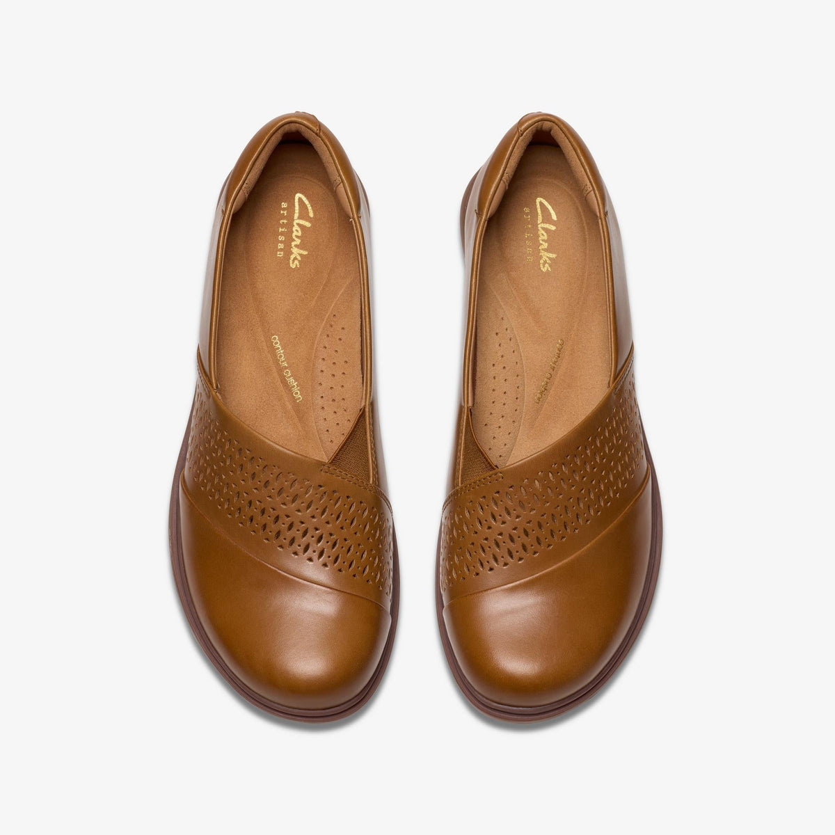 Clarks Certina Edge Women's Tan Leather 26181431 — top view