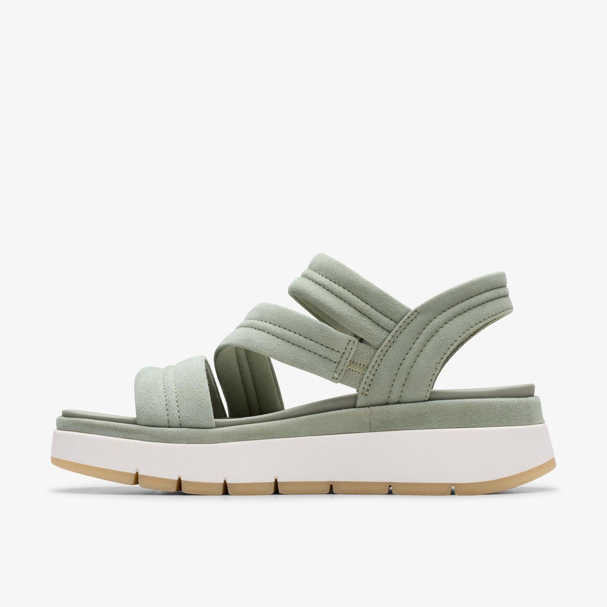 Clarks Tuscan Strap Women's Light Green Suede 26181474 — side view