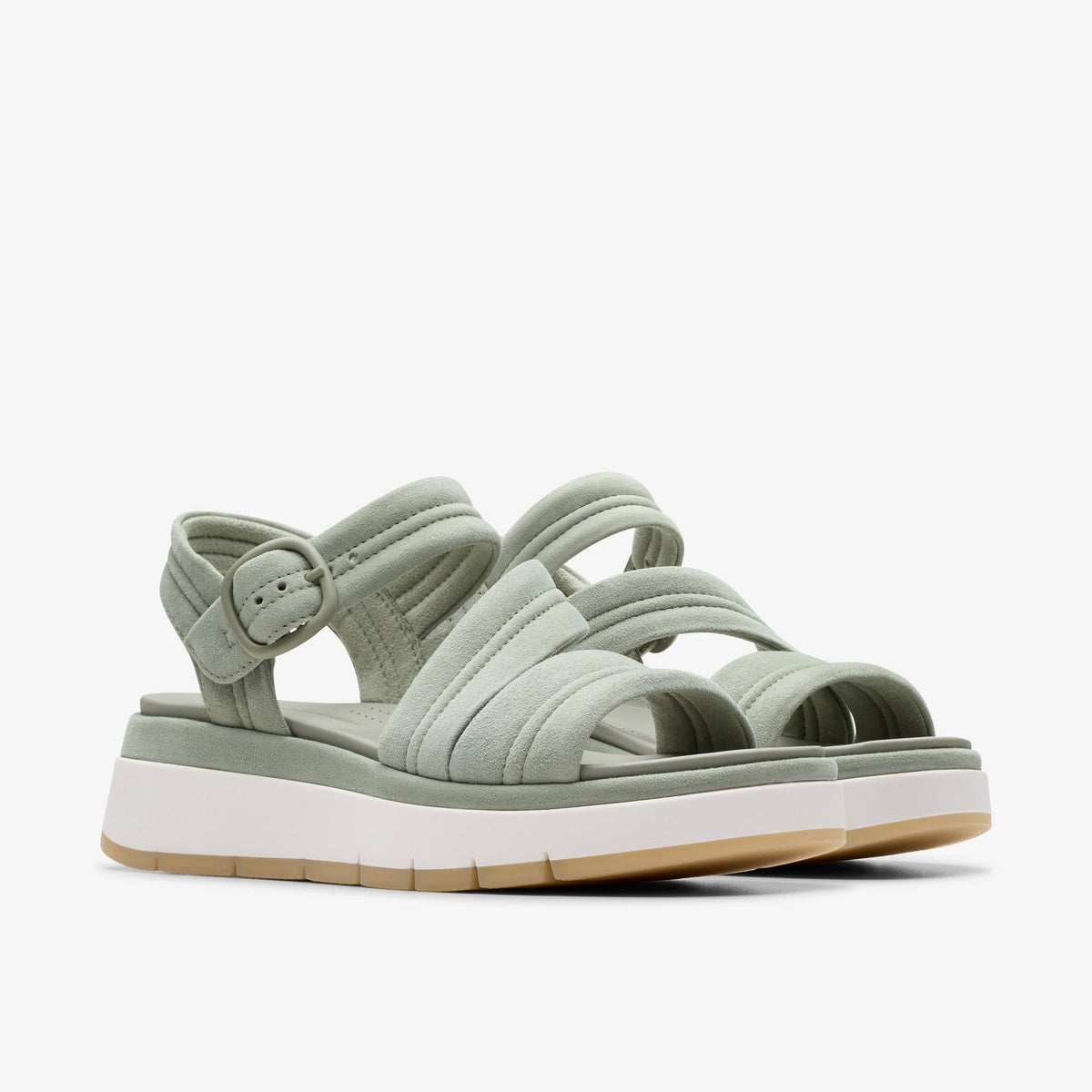 Clarks Tuscan Strap Women's Light Green Suede 26181474 — sole view