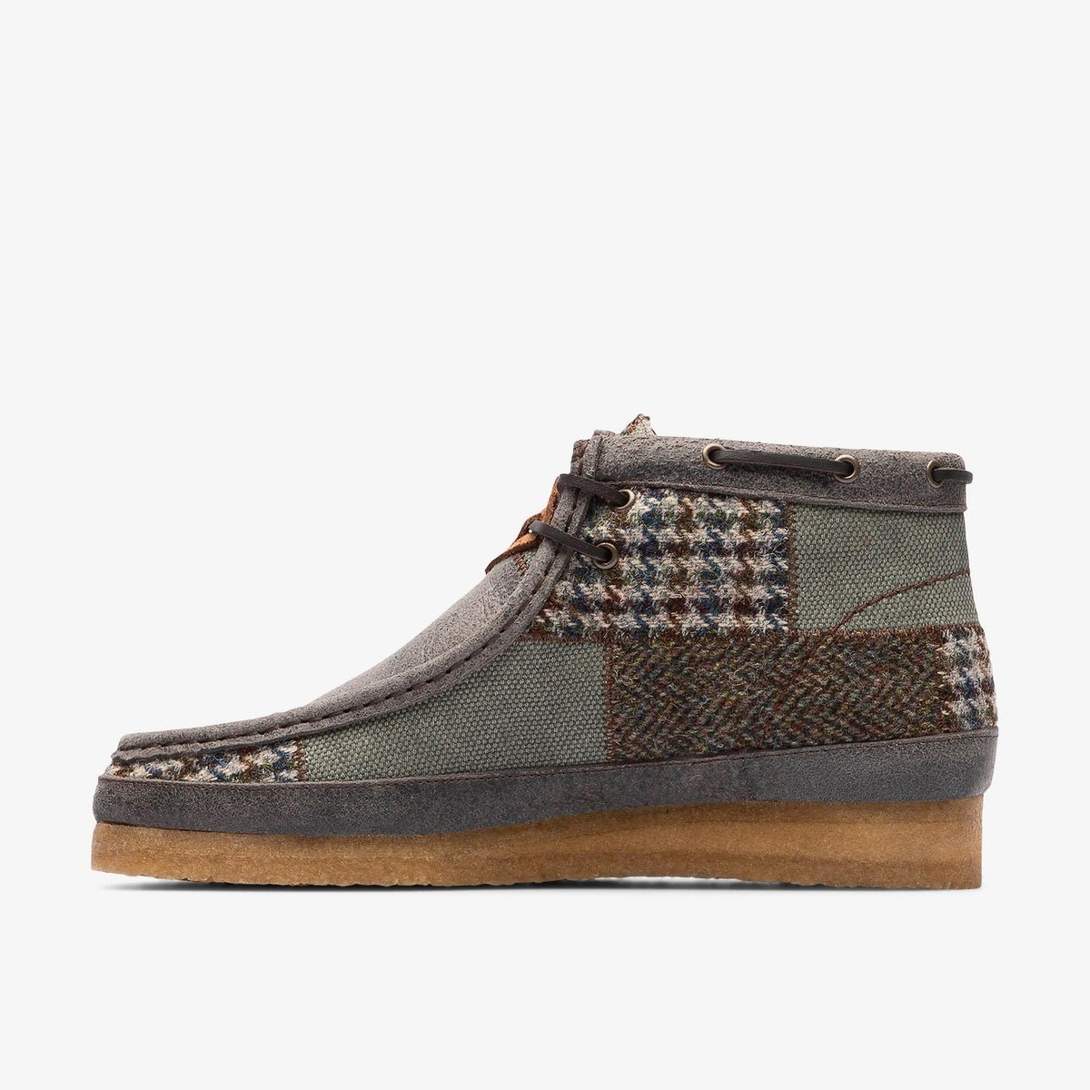 Clarks Originals x Bodega Wallabee Boot Patchwork Men's Grey Combi 26181501 — side view