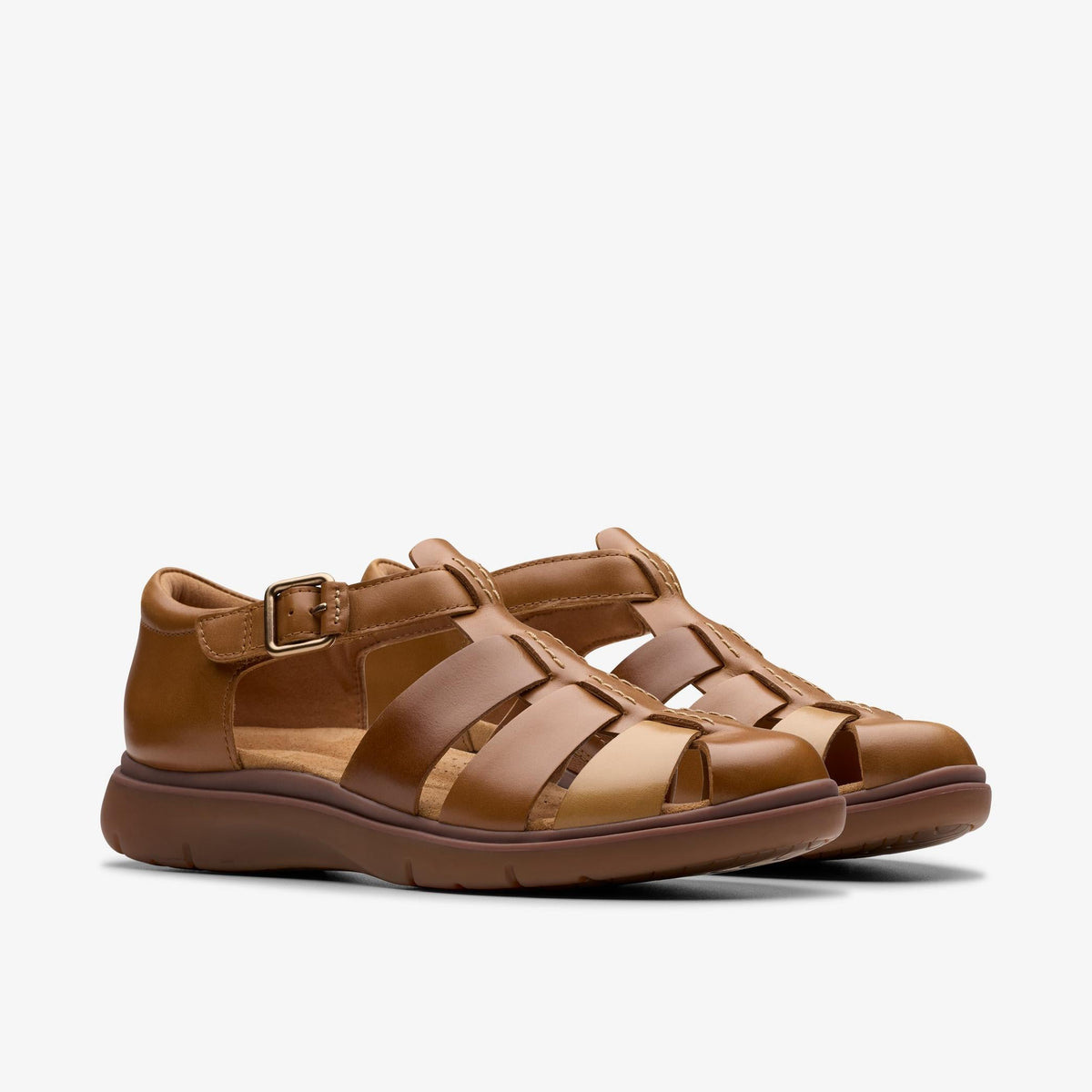 Clarks Certina Sun Women's Dark Tan Combi 26181888 — sole view