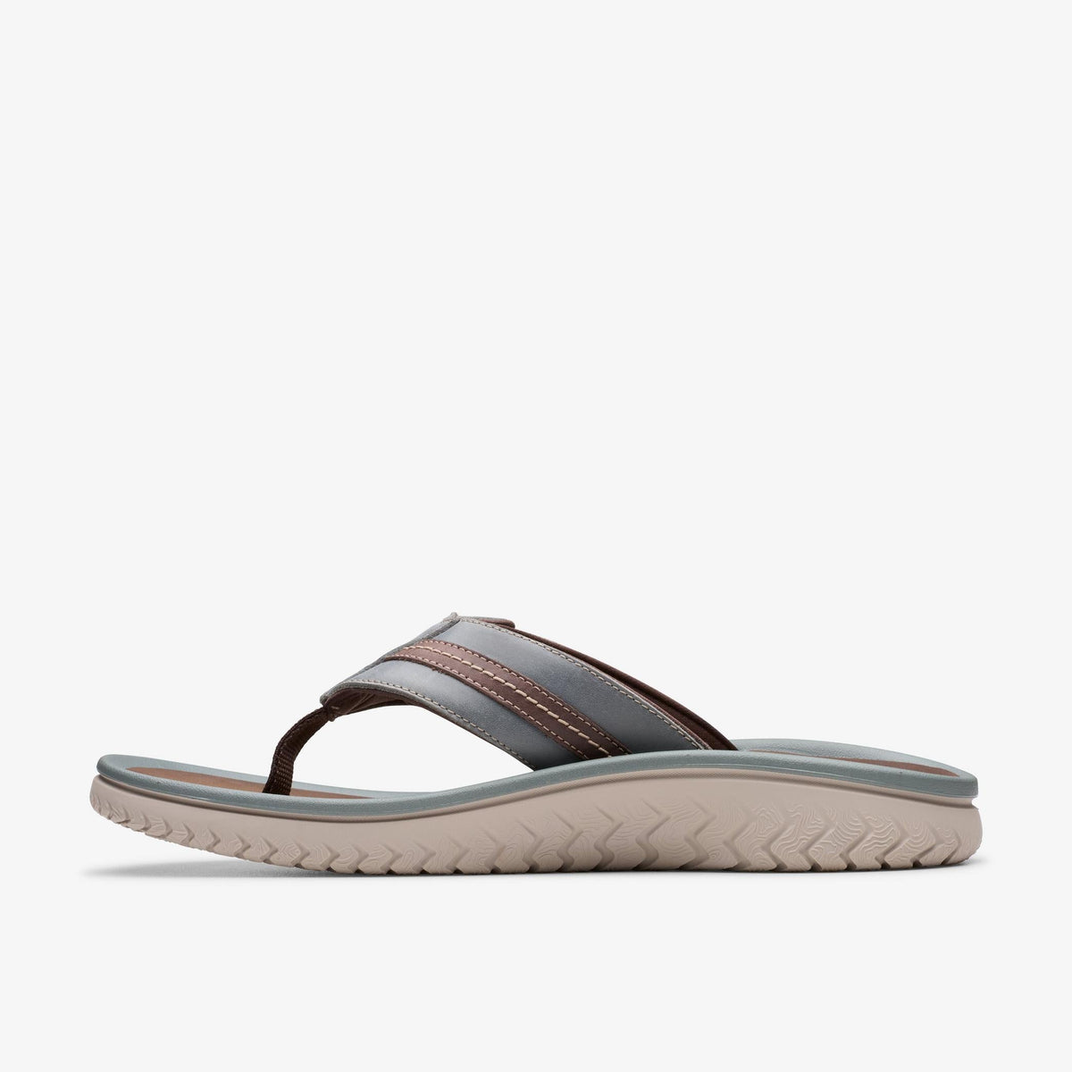 Clarks Wesley Sun Men's Light Blue Leather 26181914 — side view