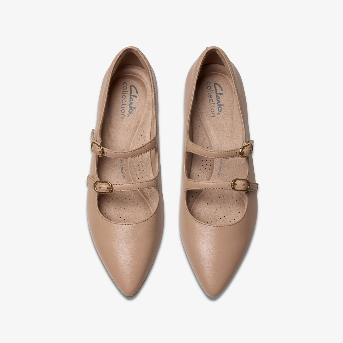 Clarks Natalyn Lane Women's Beige Leather 26181928 — top view