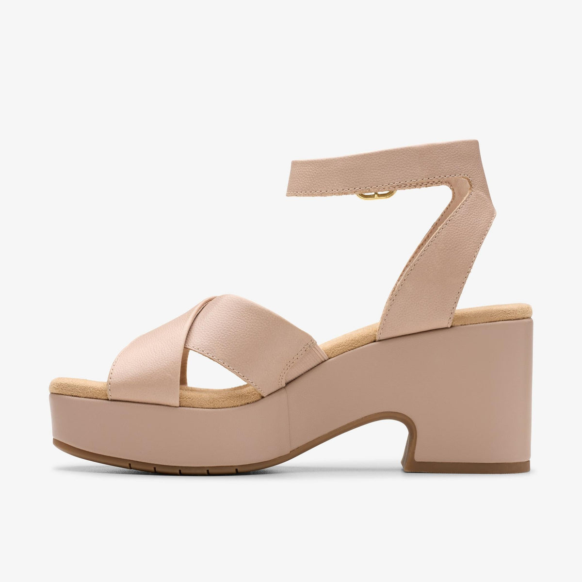 Clarks Nerisa Pearl Women's Beige Leather 26181931 — side view