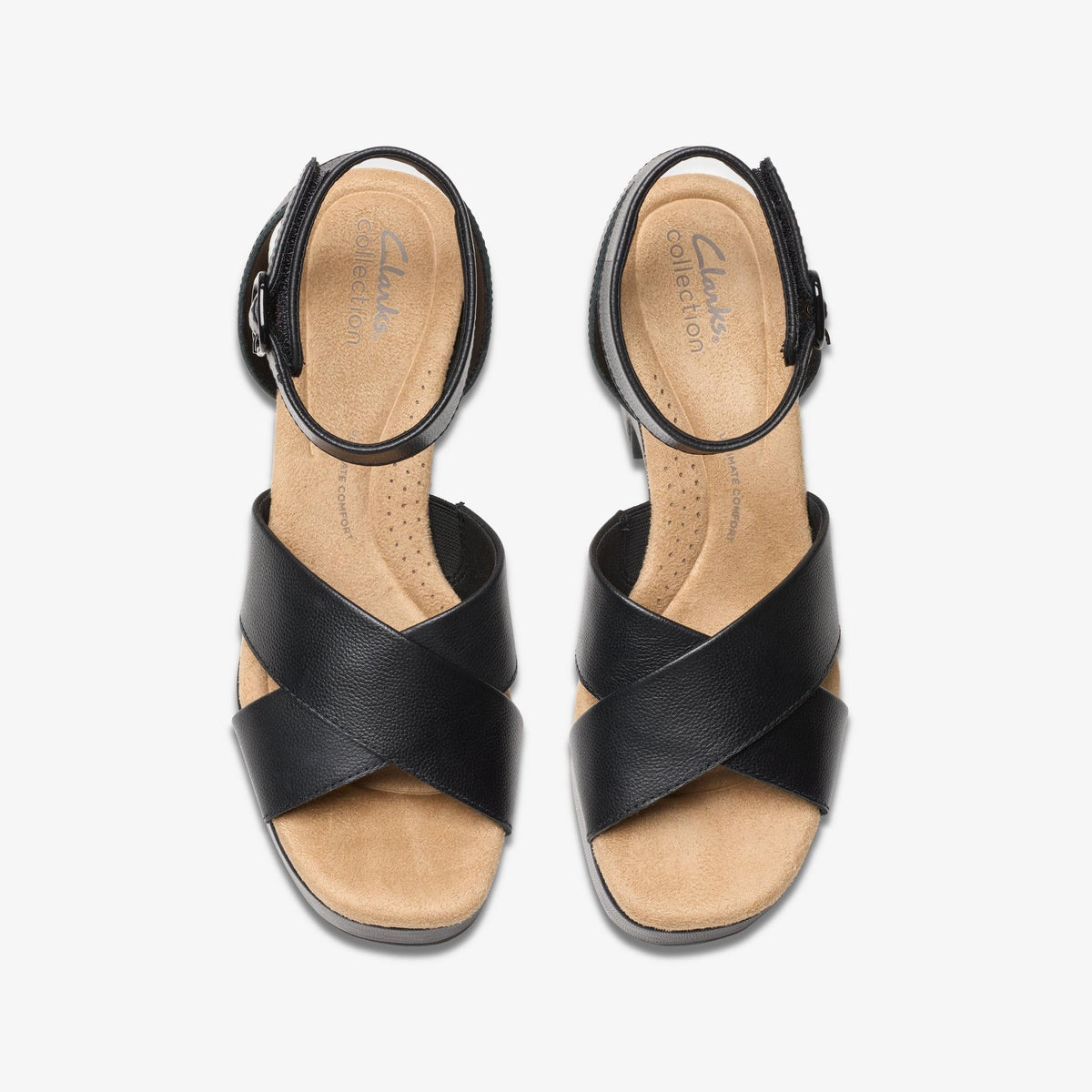 Clarks Nerisa Pearl Women's Black/Black 26181932 — top view