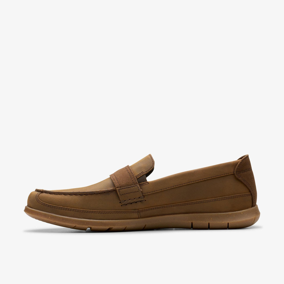 Clarks Flexway Band Men's Beeswax Suede 26181971 — side view